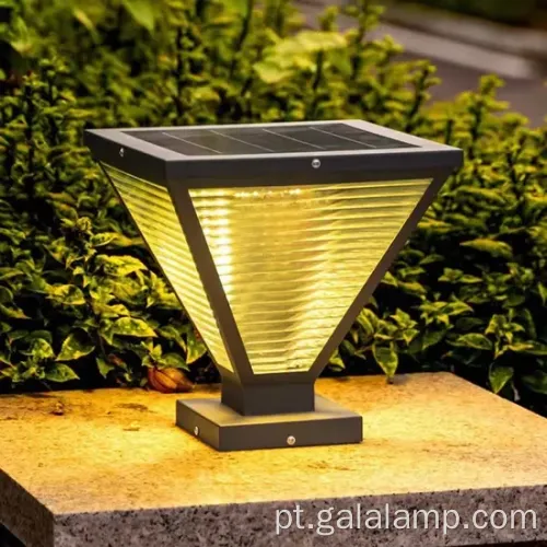 Luzes de coluna solar ao ar livre para pátios e passarelas